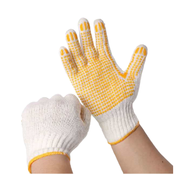 Găng Tay Sợi Len Bảo Hộ Lao Động Phủ Hạt Nhựa PVC 